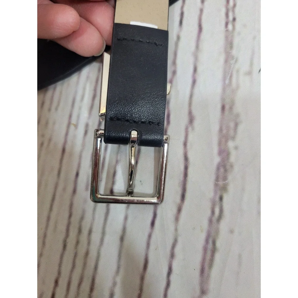 Classic Casual‎ Belt Women's Black SM Spell Out Initials Skinny Size 34-36